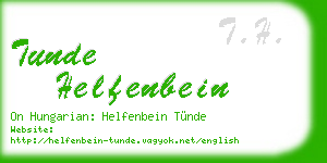 tunde helfenbein business card